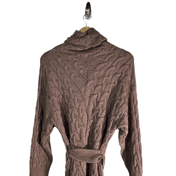 Fate Ready Willing And Cable Knit Sweater Dress, Fawn Brown, Size Medium, NWOT - Picture 12 of 13